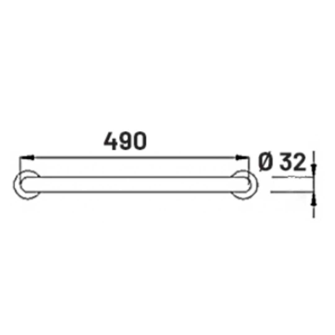 TAPI 49cm Stainless Steel Safety Grab Bar