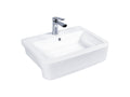 DOCASA Semi Recessed Wash Basin come with single pre-punched tap hole, overflow & cap