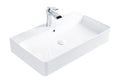 DOCASA Counter Top Wash Basin come with single pre-punched tap hole, overflow & cap