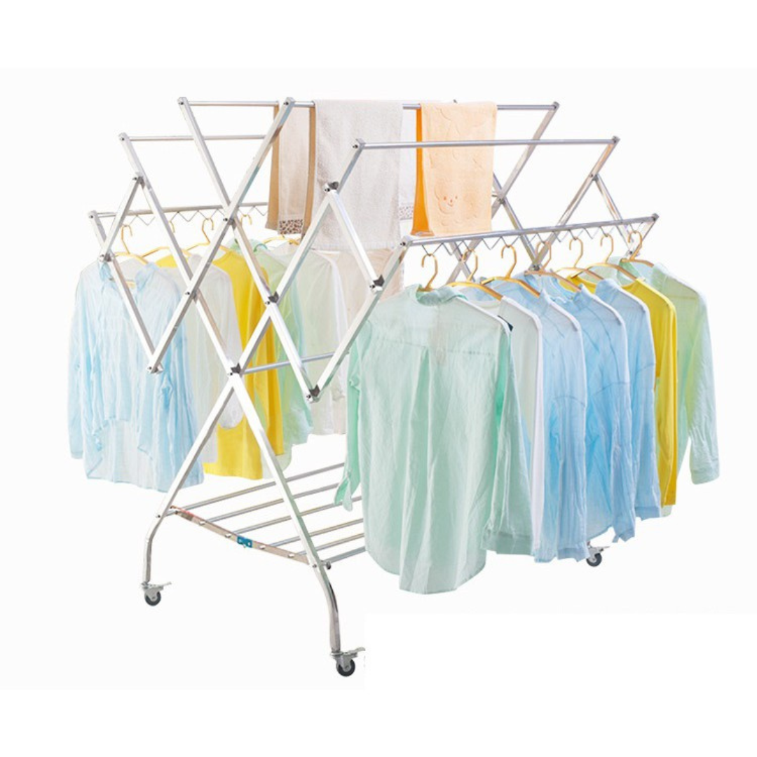 MOCHA 1200mm Stainless Steel Foldable Mobility Clothes Drying Hanger