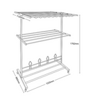 MOCHA 1225mm Stainless Steel Foldable Clothes Hangers