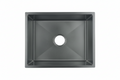 NOVA 580mm Matt Black Undermount Kitchen Sink - Single Bowl