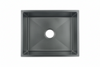 NOVA 580mm Matt Black Undermount Kitchen Sink - Single Bowl