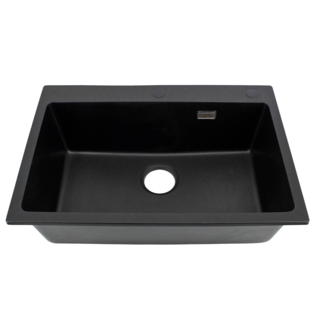 ARTE 680mm Nano Black Quartz Stone Sink - Single Sink