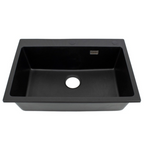 ARTE 680mm Nano Black Quartz Stone Sink - Single Sink