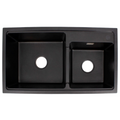 ARTE 820mm Nano Black Quartz Stone Sink - Double Sink