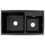 ARTE 820mm Nano Black Quartz Stone Sink - Double Sink