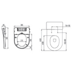 DOCASA Round White Manual Bidet Seat and Cover