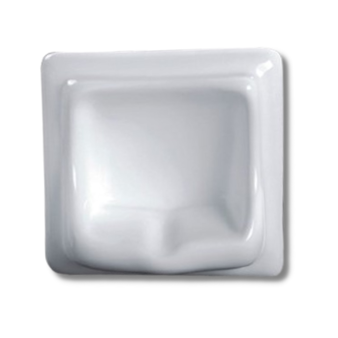 DOCASA White Ceramic Soap Holder