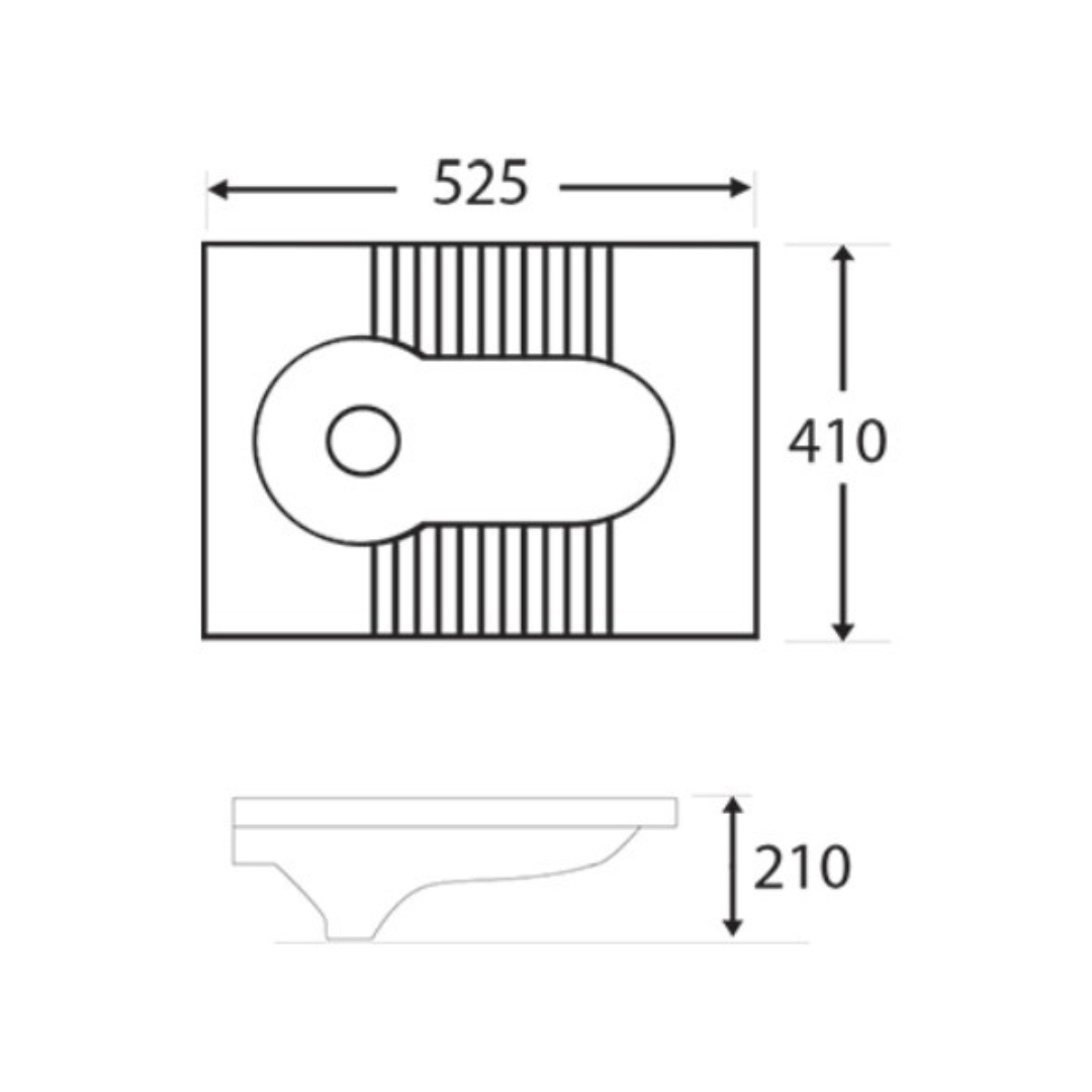 DOCASA Squatting Pan come with Integral Tread Plates