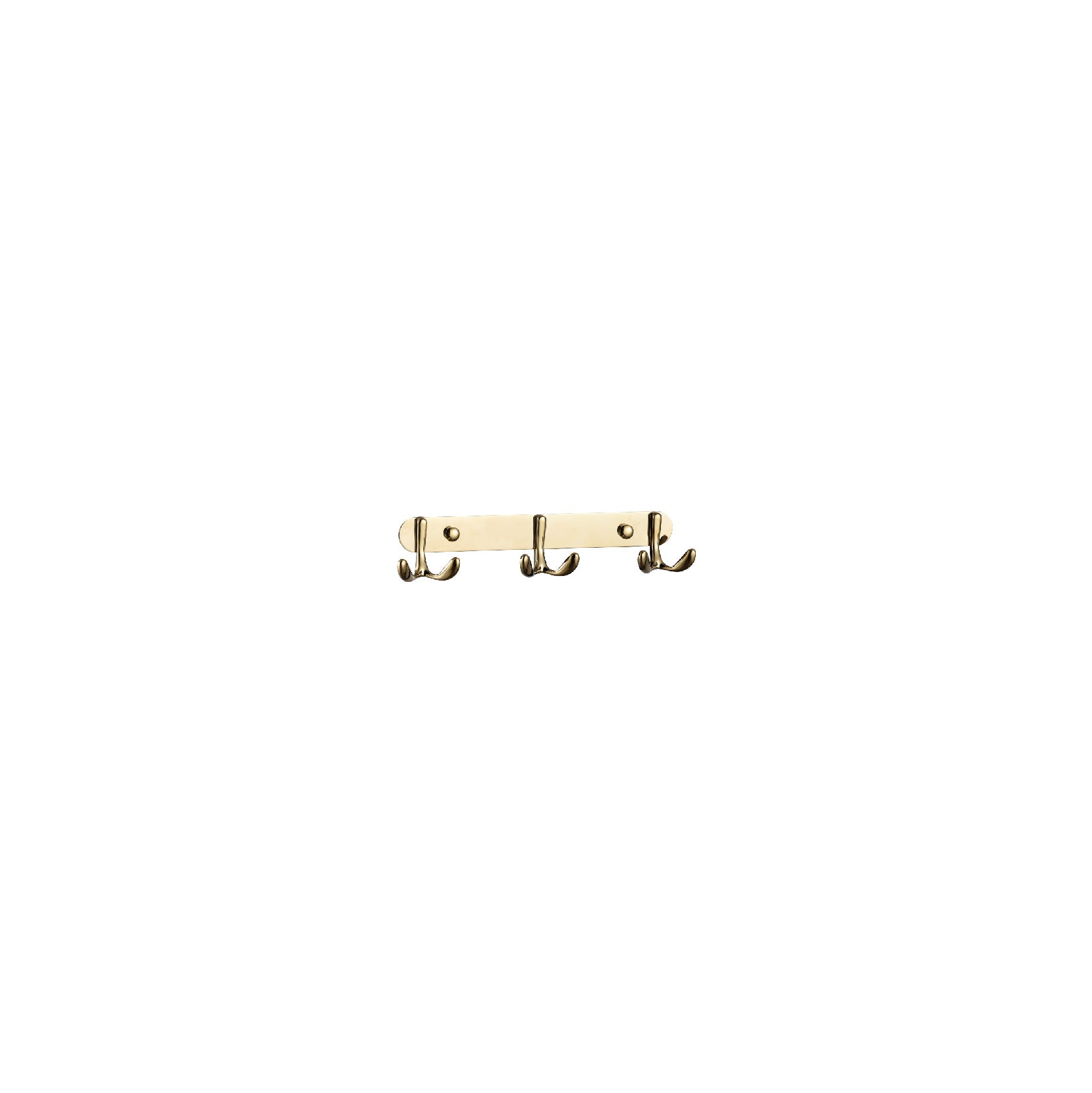 SORENTO 235mm Gold Brass Triple Robe Hook Bar