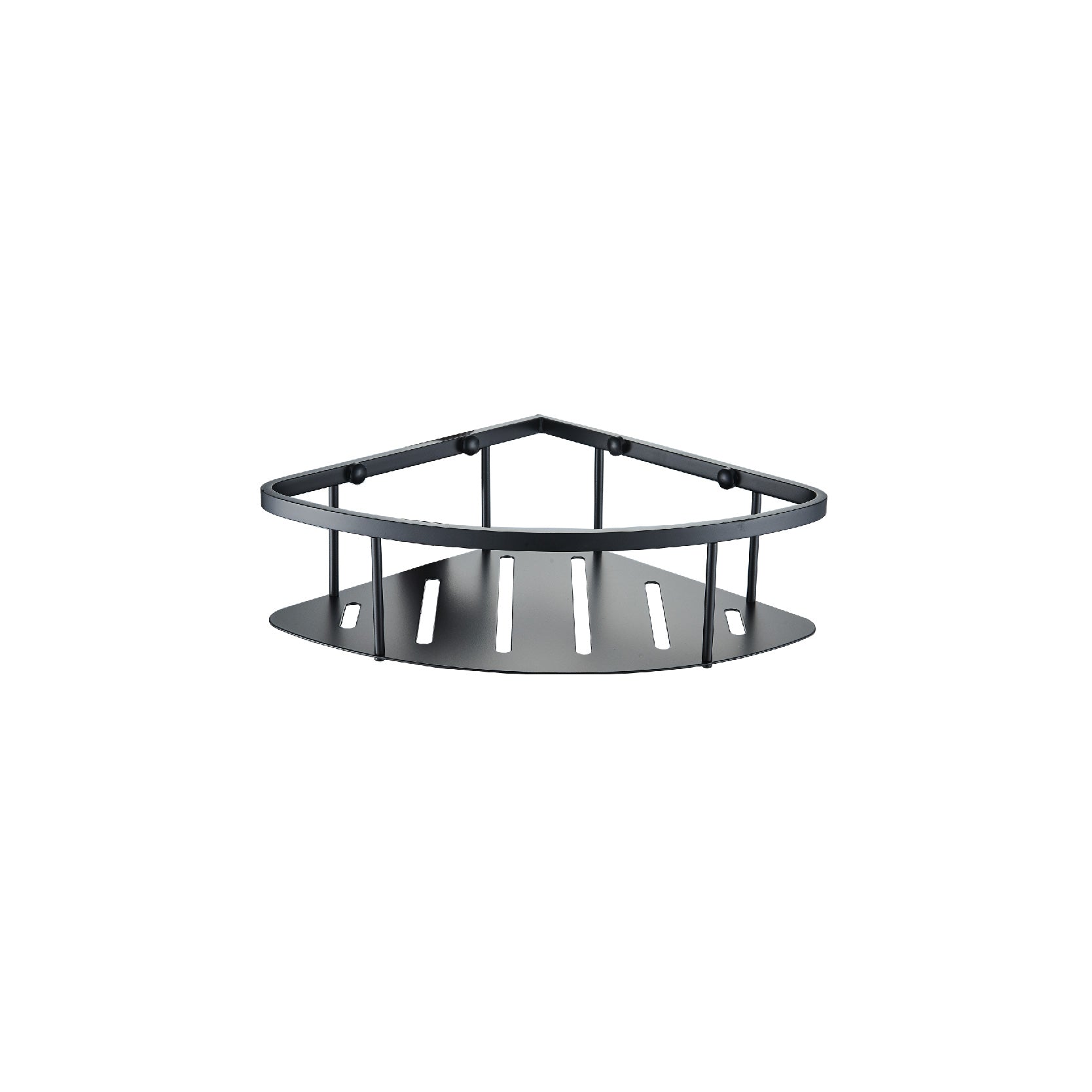 SORENTO Matte Black Corner Shower Basket