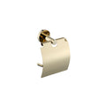 SORENTO Toilet Paper Holder with Cover - Gold Brushed Stainless Steel