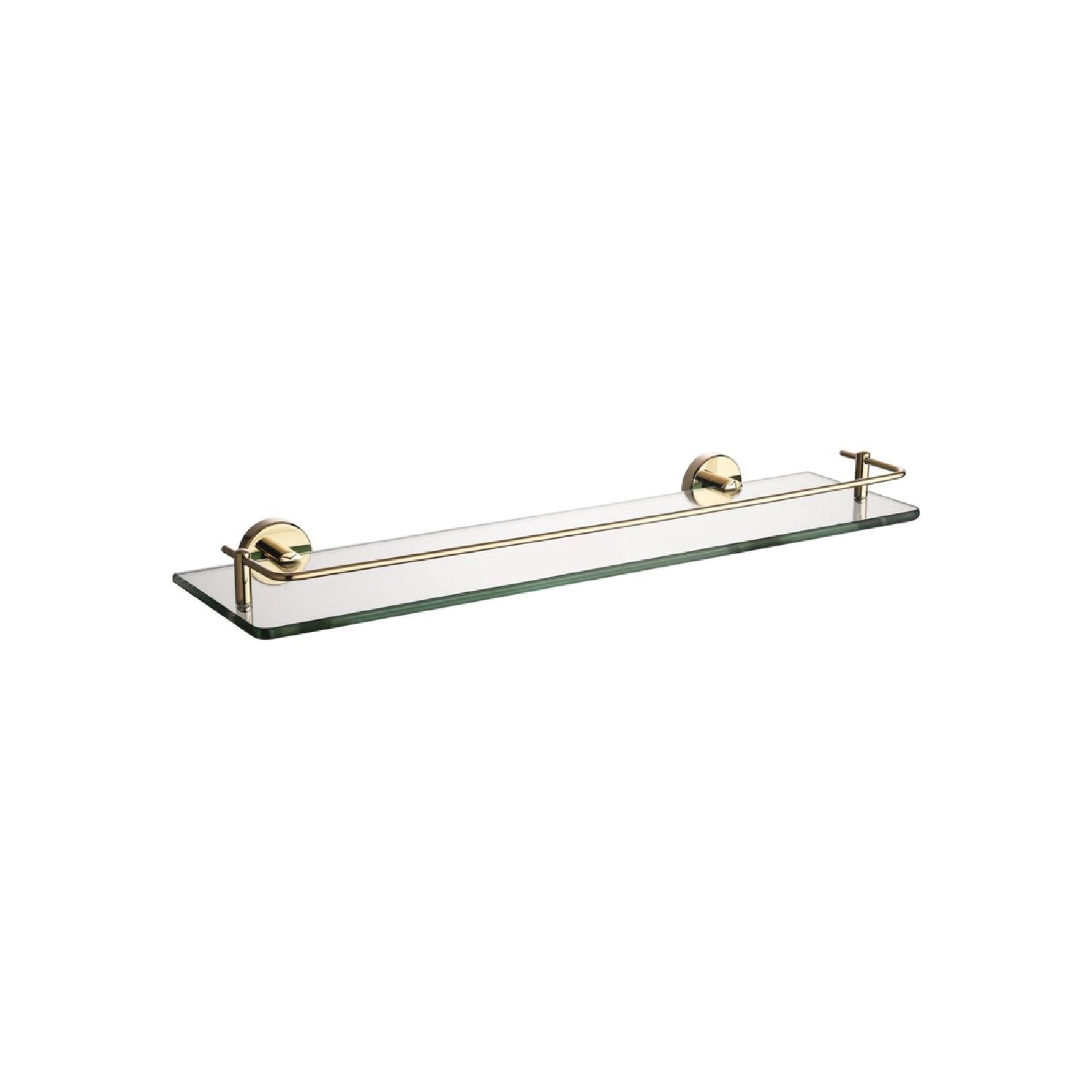 SORENTO 500mm Traditional Gold Chrome & Glass Bathroom Shelf