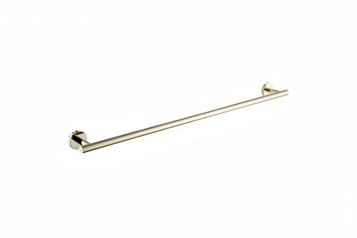 SORENTO 800mm Single Gold Chrome Towel Rail - Circle