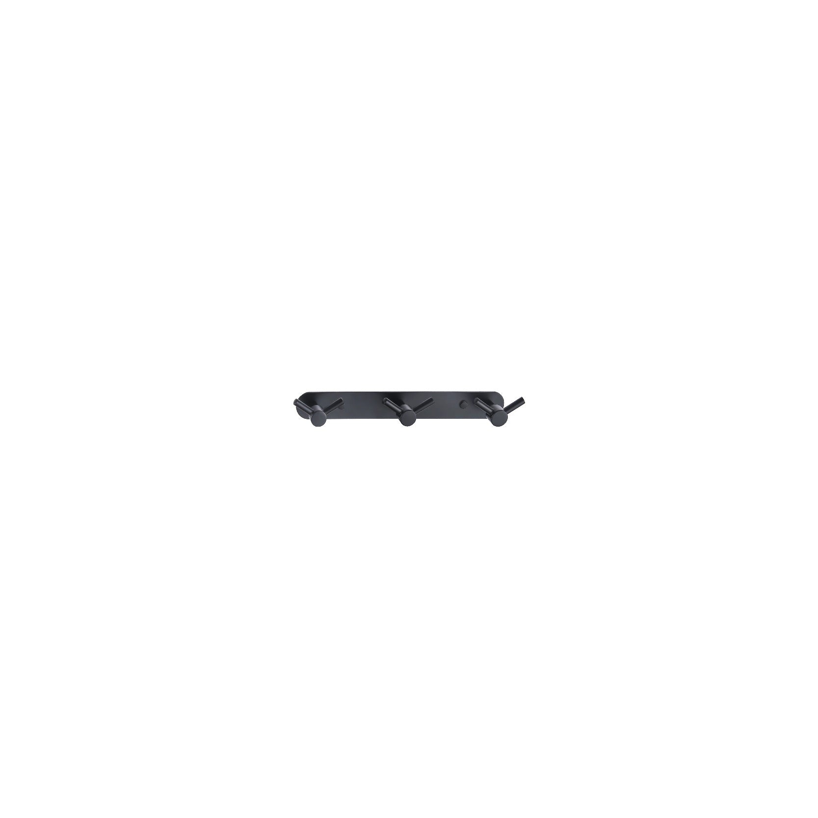 SORENTO Matte Black Triple Robe Hook Bar