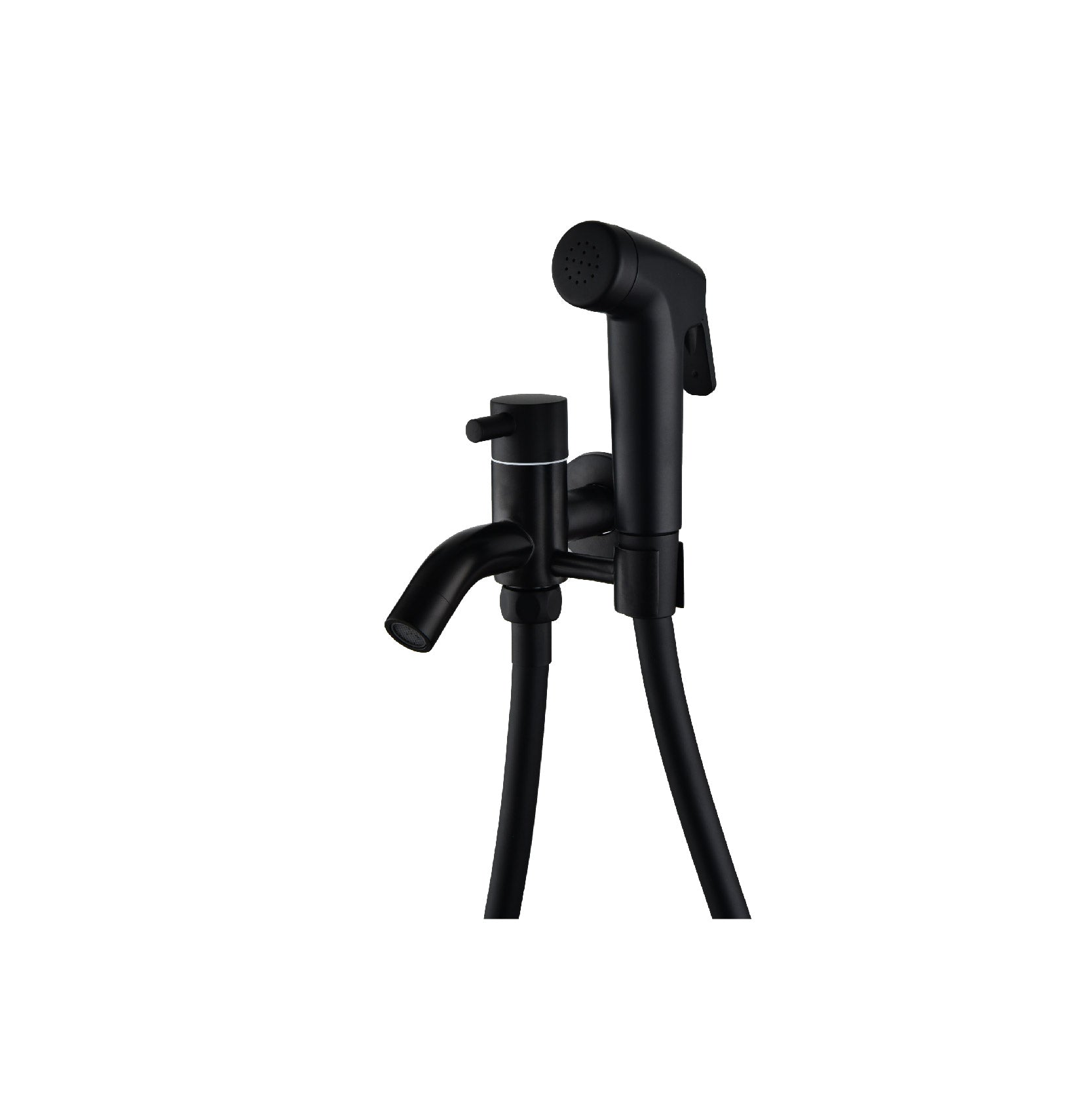 SORENTO 2-Way Matt Black Bidet Spray c/w 1.2m PVC Flexible Hose