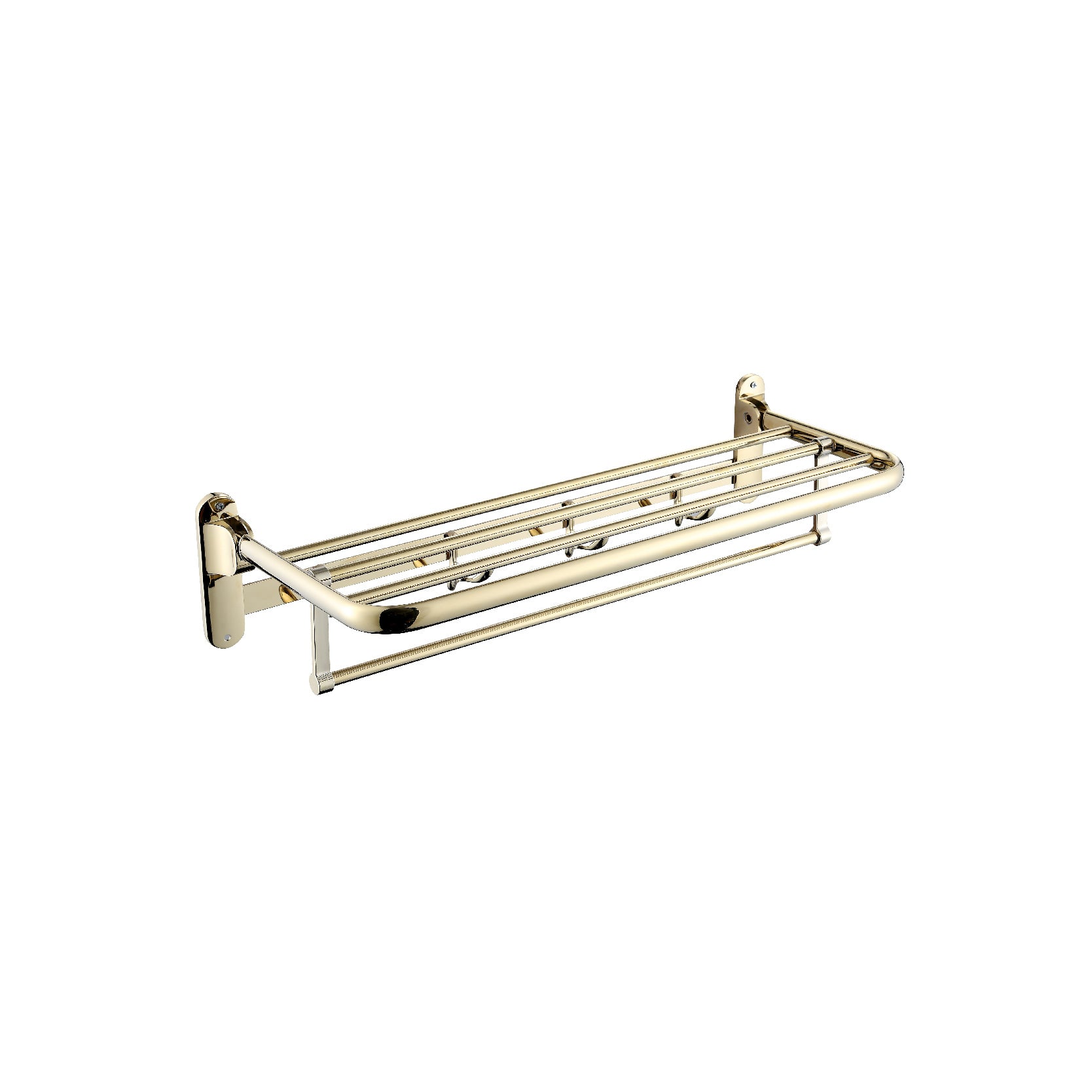 SORENTO 600mm Double Gold Chrome Moveable Towel Shelf