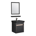 SORENTO 345mm Black Wall Hung Cabinet 1 Soft Closing Drawers Set