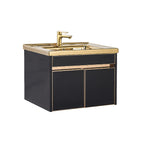 SORENTO 470mm Gold Wall Hung Cabinet 1 Soft Closing Drawers Set