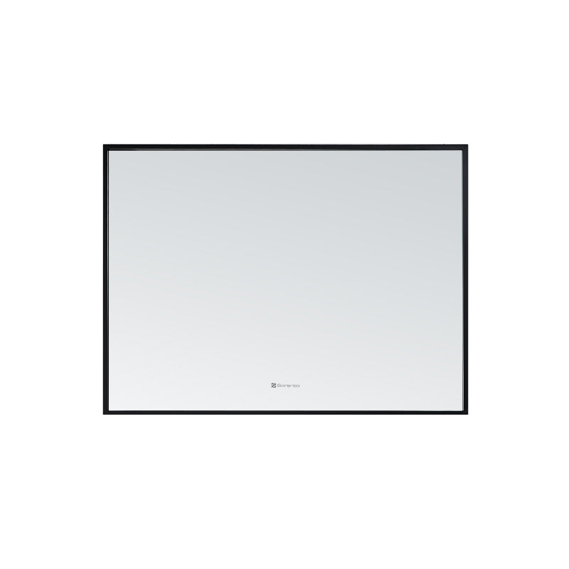 SORENTO 800mm Rectangle Matte Black Finish Mirror