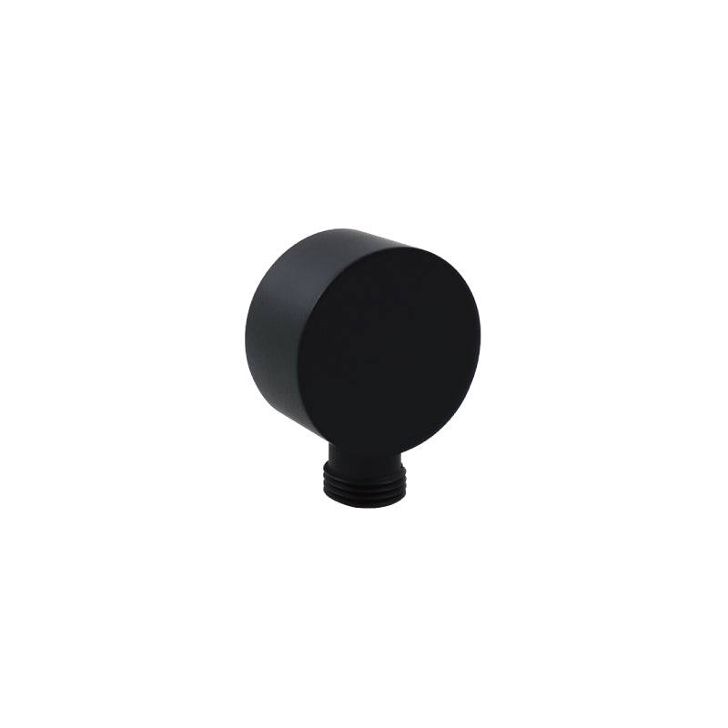 SORENTO Wall Mounted Brass Round Union Concealed Shower Connector - Matte Black