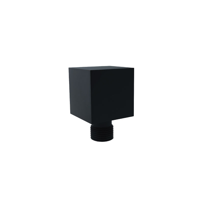 SORENTO Wall Mounted Brass Square Union Concealed Shower Connector - Matte Black