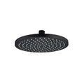 SORENTO 225mm Matte Black Round Fixed ABS Rain Shower Head