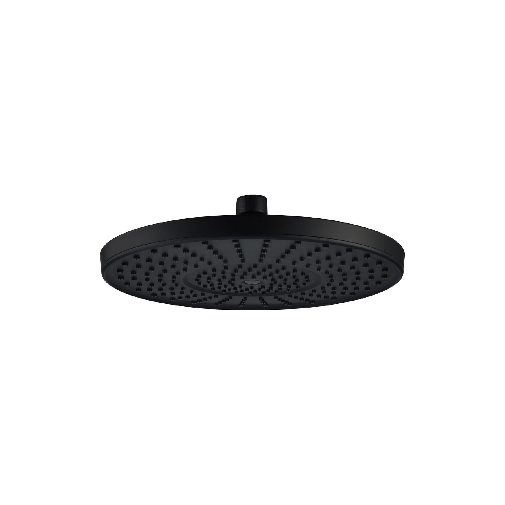 SORENTO 250mm Matte Black Round Fixed ABS Rain Shower Head