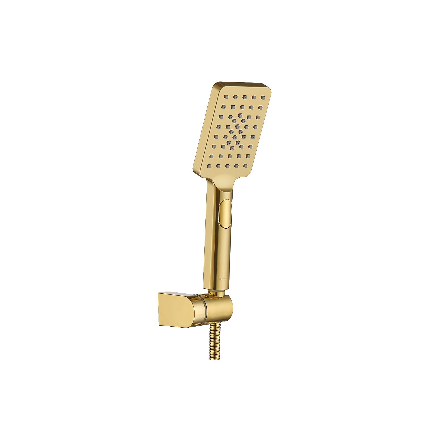 SORENTO Gold 3 Function ABS Hand Shower Square Design C/W 1.5 Meter Flexible Hose & Holder