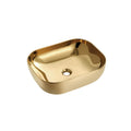 SORENTO 500mm Gold Counter Mounting Wash Basin come with single pre-punched tap hole