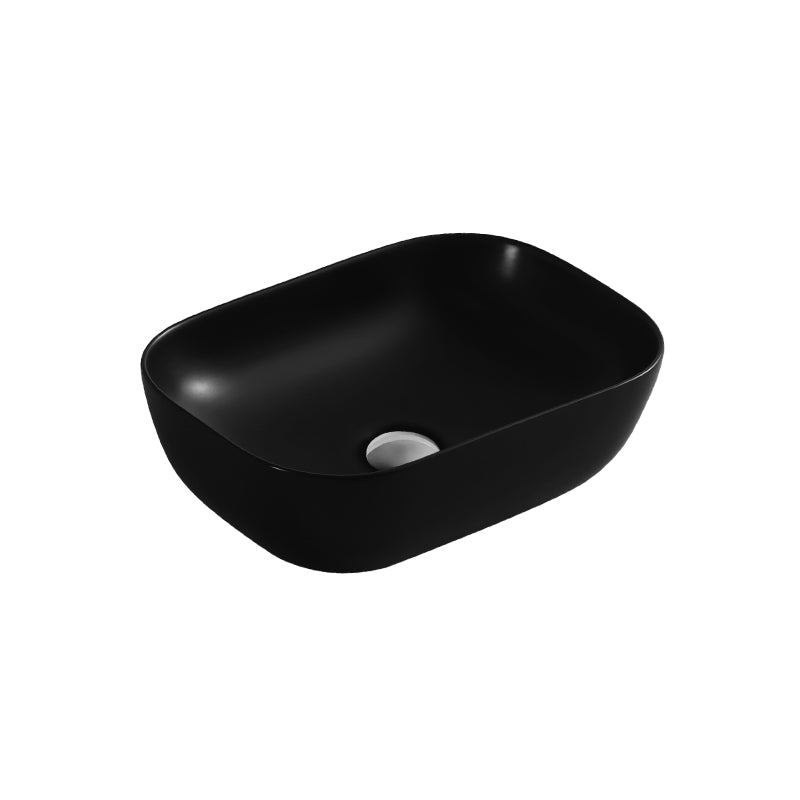 SORENTO 445mm Matte Black Counter Mounting Wash Basin come with single pre-punched tap hole