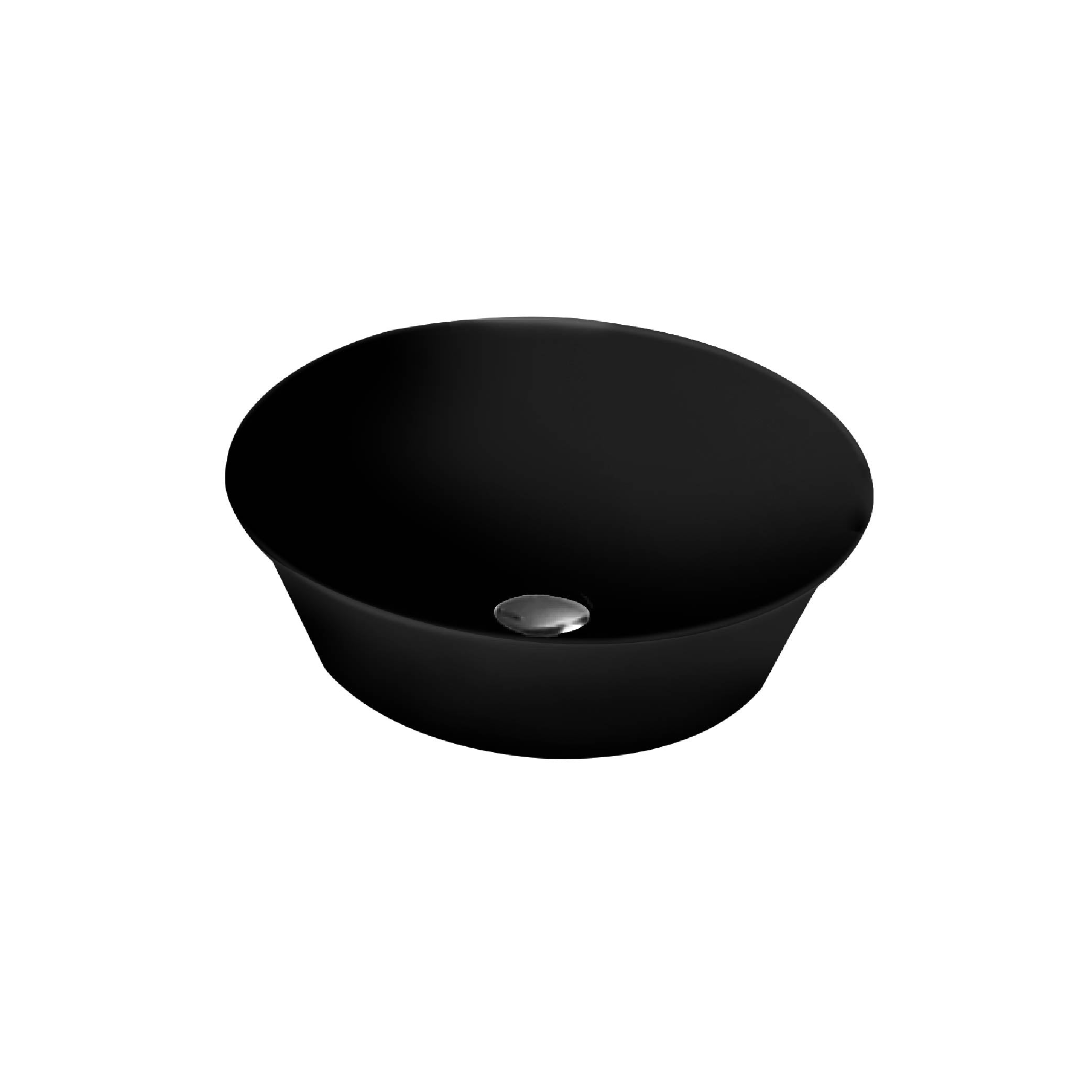 SORENTO 420mm Matte Black Counter Mounting Wash Basin come with single pre-punched tap hole