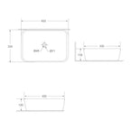 SORENTO 445mm Matte Black Counter Mounting Wash Basin come with single pre-punched tap hole