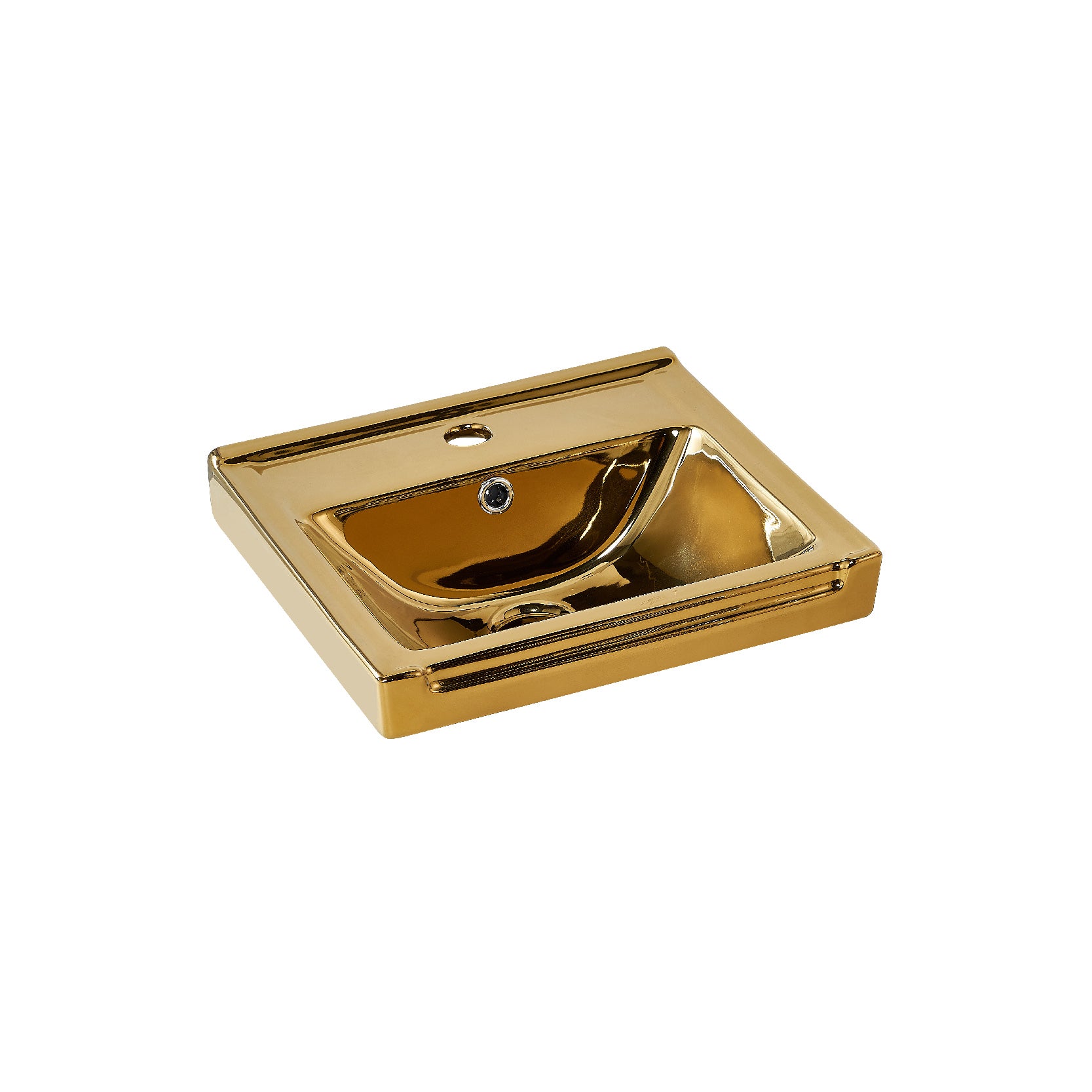 SORENTO 345mm Gold Wall Hung Cabinet 1 Soft Closing Drawers Set
