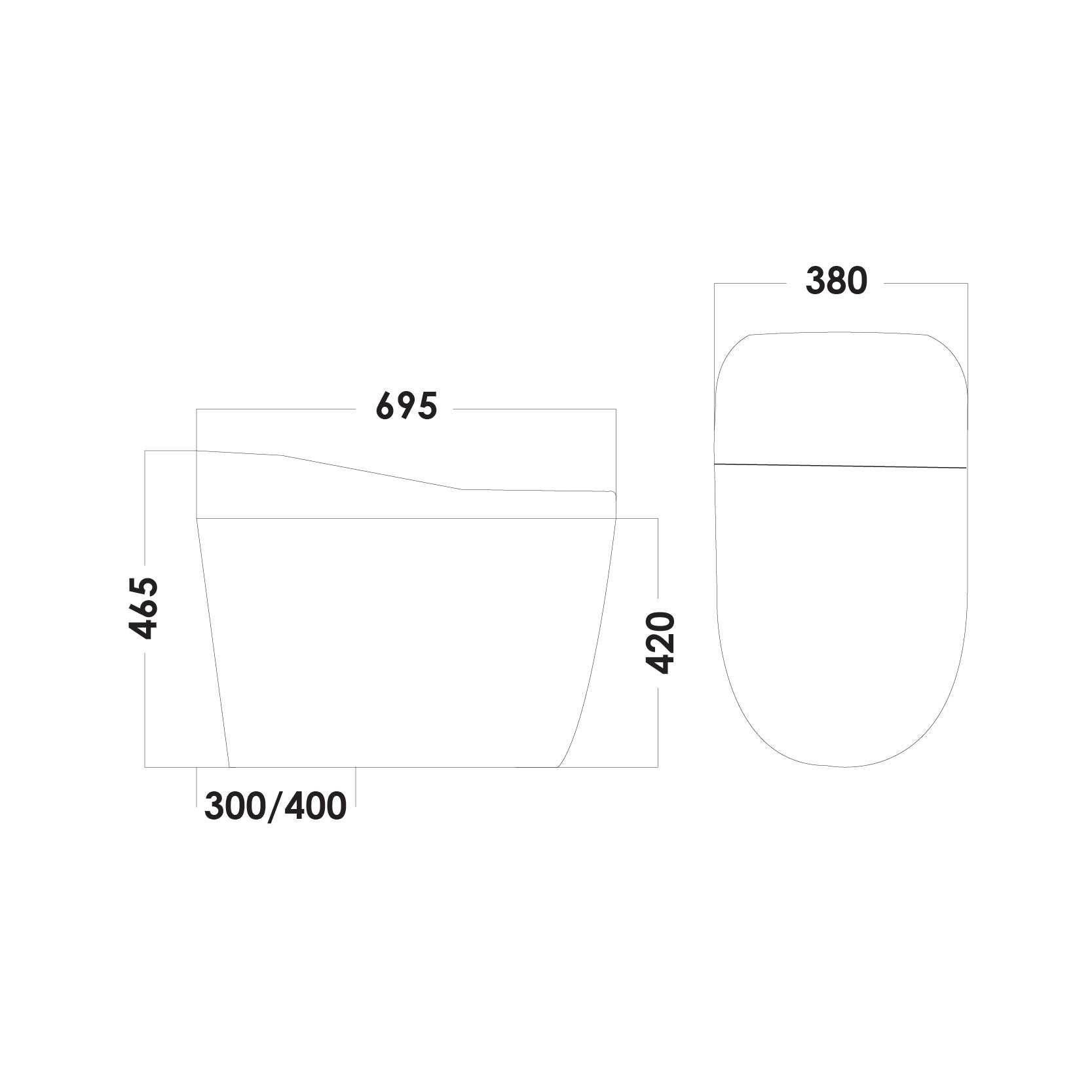 SORENTO 695mm Smart Intelligent Water Closet
