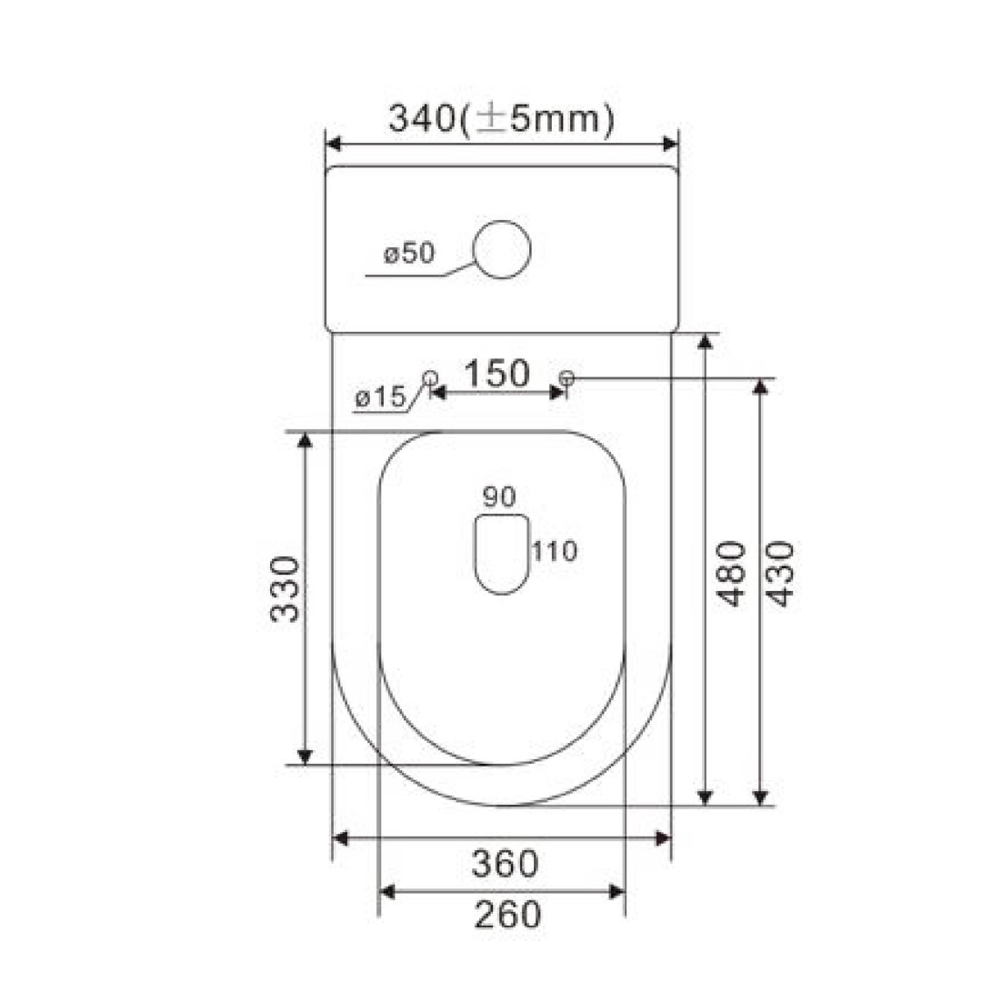 SORENTO 520mm Kids One Piece Water Closet