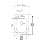 SORENTO 520mm Kids One Piece Water Closet