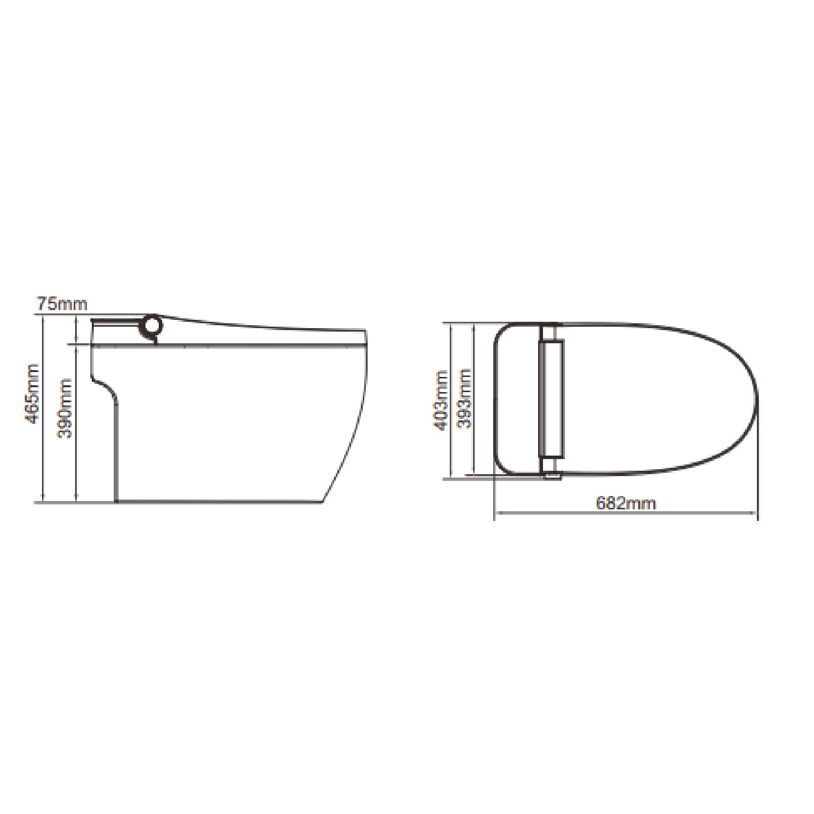 SORENTO 682mm Smart Intelligent Water Closet