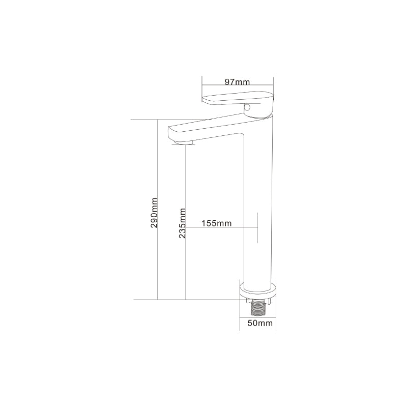 SORENTO 290mm Bathroom Luxury Gold Basin Sink Mixer Modern Tall Tap