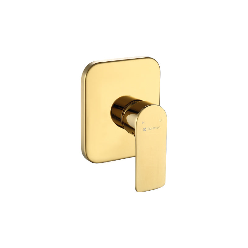 SORENTO Modern Square Concealed Manual Shower Valve - Golden Yellow