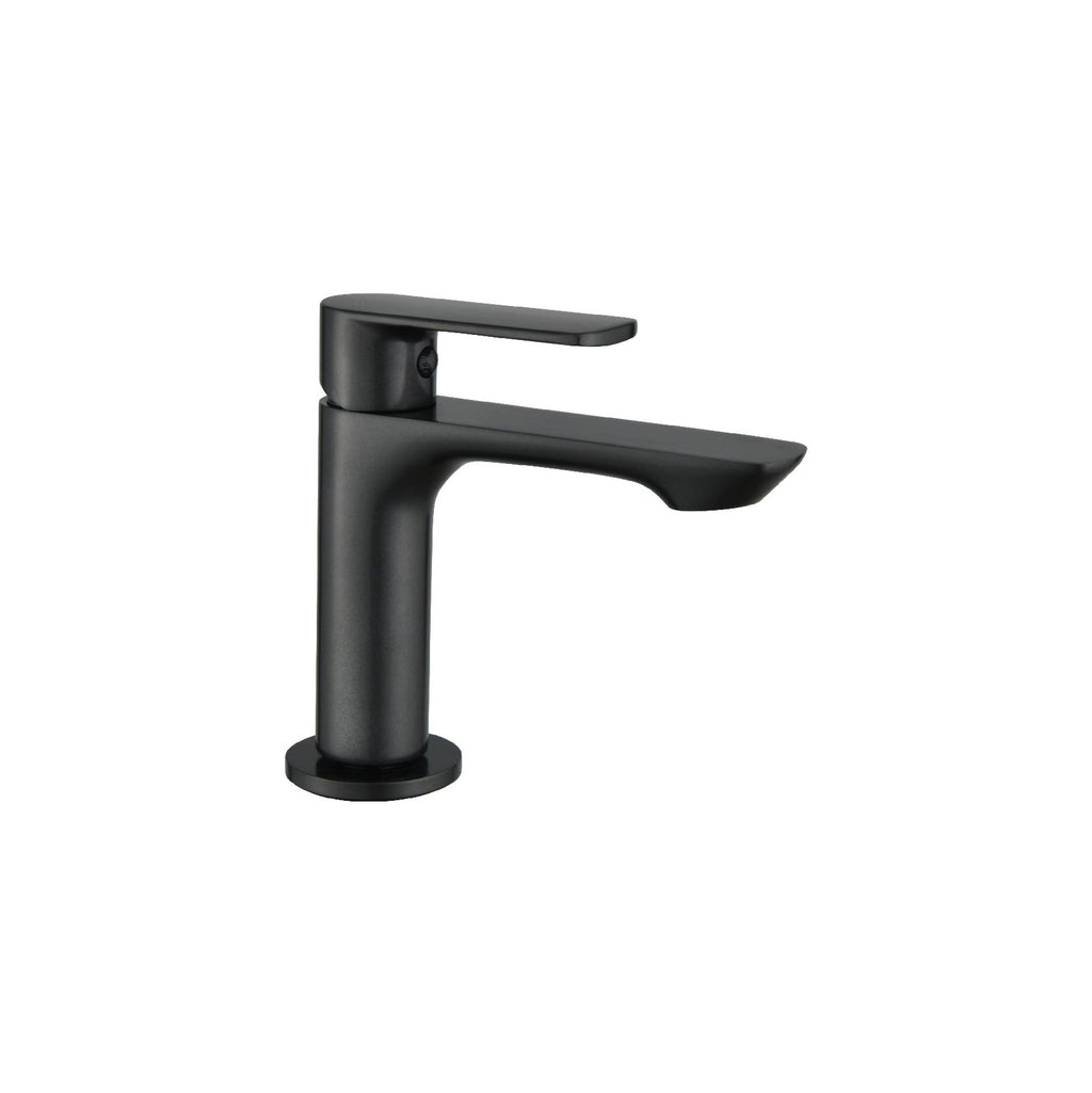 SORENTO 127mm Modern Matte Black Brushed Brass Basin Mono Mixer Tap