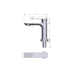 SORENTO 127mm Modern Matte Black Brushed Brass Basin Mono Mixer Tap