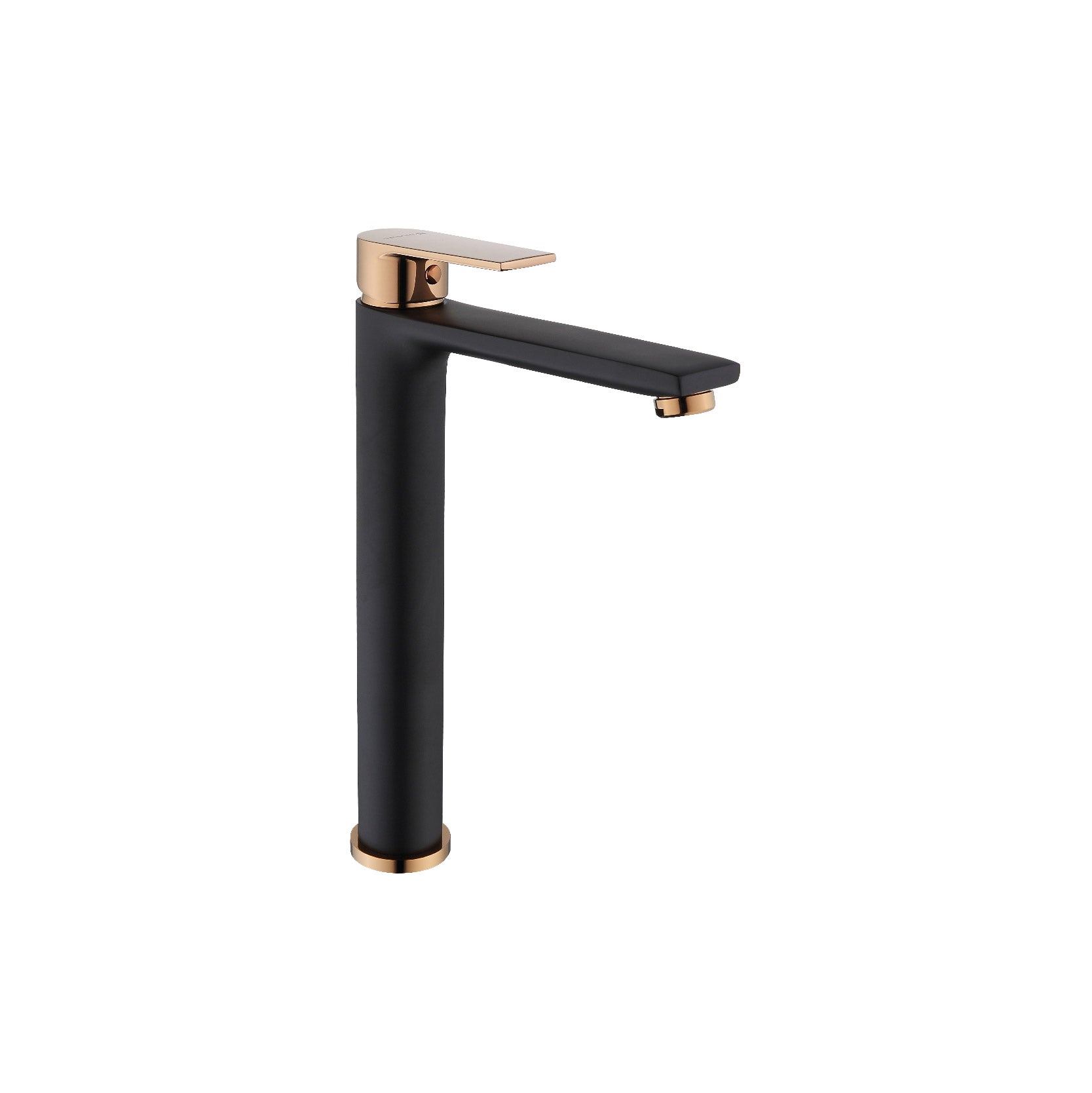 SORENTO 290mm Modern High Basin Mixer Tap Matte Black + Rose Gold