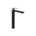 SORENTO 290mm Modern High Basin Mixer Tap Matte Black + Rose Gold