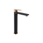 SORENTO 290mm Modern High Basin Mixer Tap Matte Black + Rose Gold