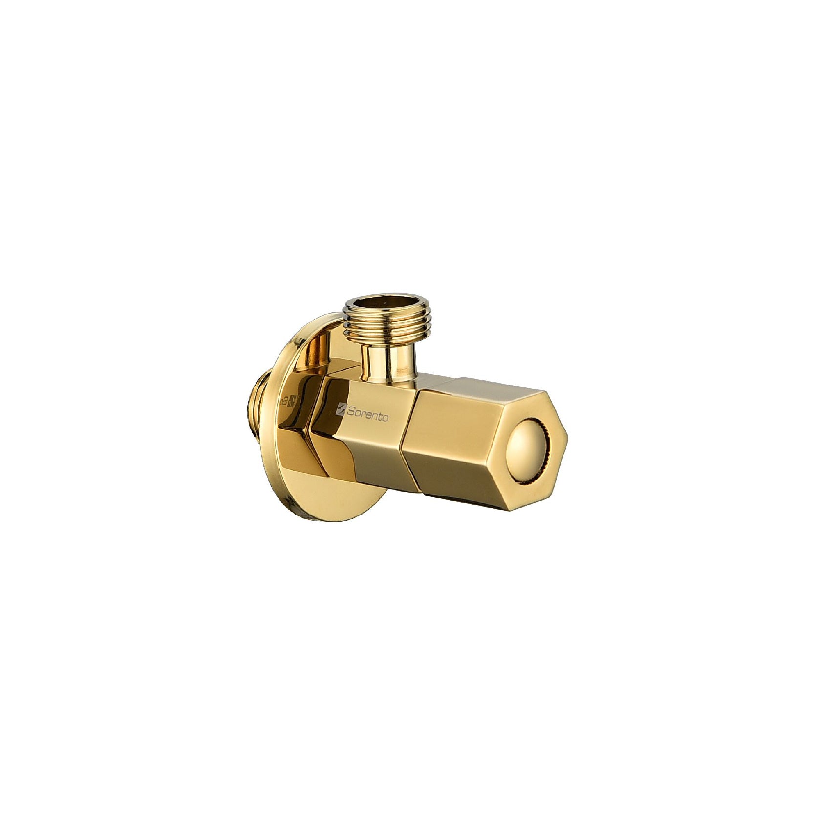SORENTO Modern Angled Radiator Valves Gold Chrome