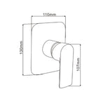 SORENTO Modern Square Concealed Manual Shower Valve - Golden Yellow