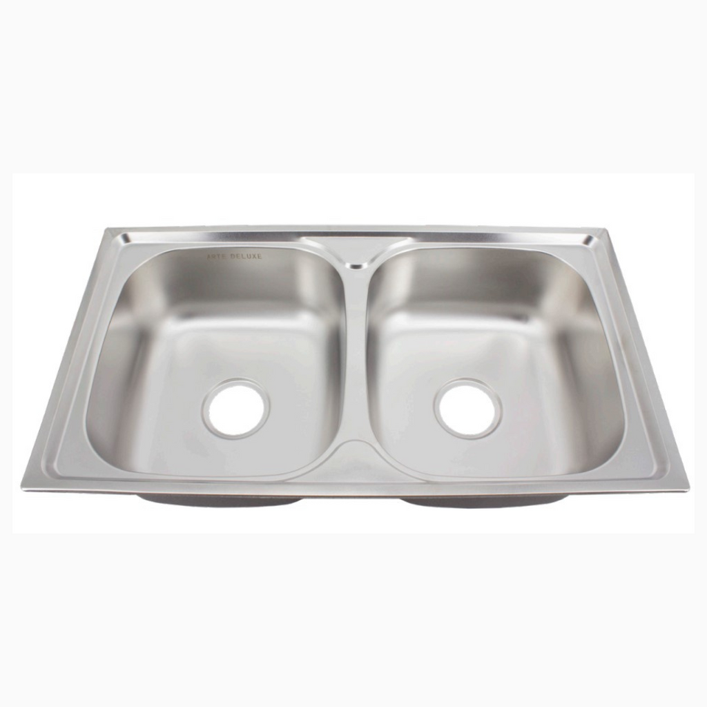 ARTE 820mm Stainless Steel Silver Double Kitchen Sink
