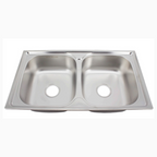 ARTE 820mm Stainless Steel Silver Double Kitchen Sink